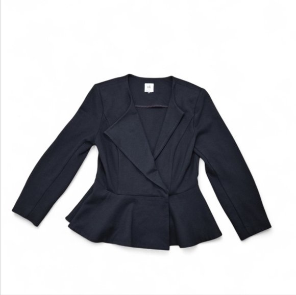 Cabi Agency Double Snap Front Peplum Ponte Blazer Jacket  #3549 Size 4 - Picture 6 of 16
